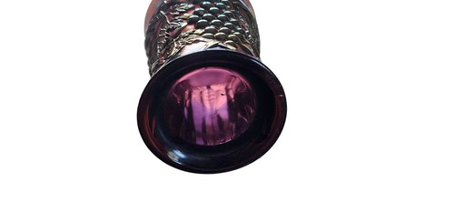VTG Amethyst Purple Carnival Glass Tumbler Grape And Cable Pattern 4” - Picture 2 of 7