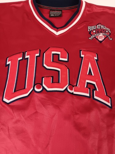 Camiseta de béisbol FUBU Athletics 1992 05 roja para adultos talla 3XL ropa urbana de calle - Imagen 5 de 20