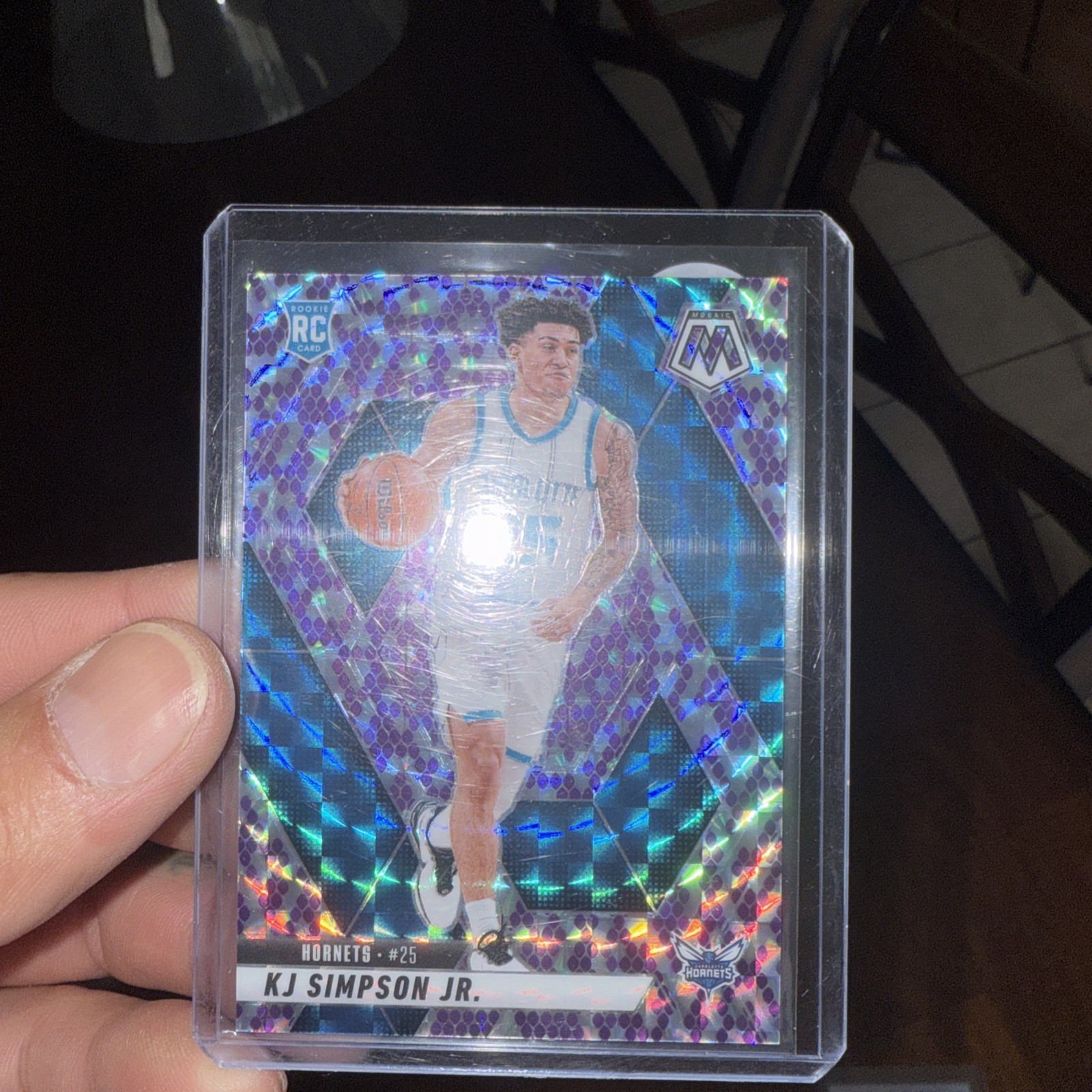 2024-25 Panini Mosaic Rookies KJ Simpson Jr. #239 Honeycomb Mosaic Prizm (RC)