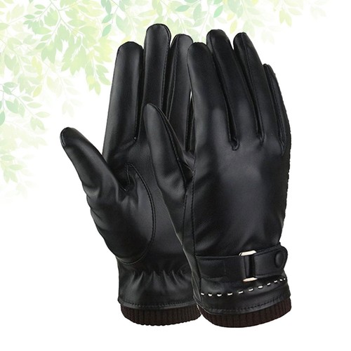 PU Touchscreen Gloves Driving Gloves Winter Warm Keeping Wind Proof - Picture 4 of 11