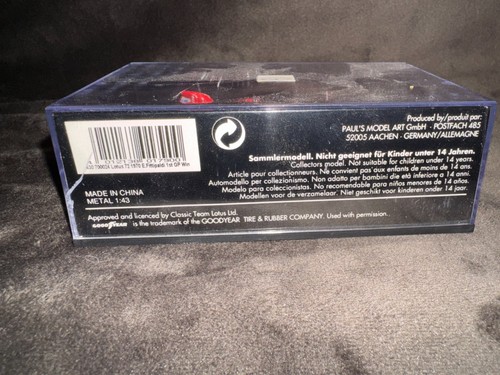 Minichamps 1/43 Lotus 72 1970 1st GP win, Emerson Fittipaldi #24 - Picture 6 of 6