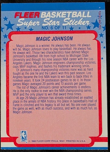 Adesivi Fleer 1988-89 - NBA Basketball - Foto 13 di 21