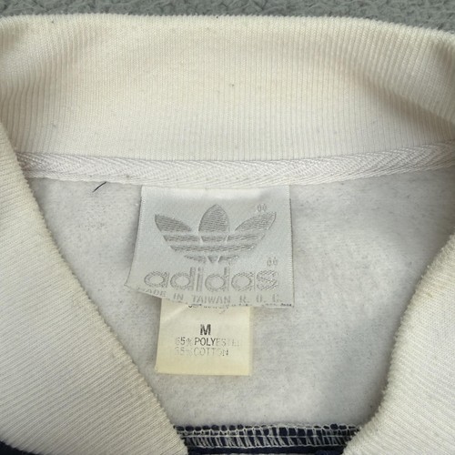 Vintage Adidas Jacke Herren Medium Navy Weiß Gelb Track Full Zip Trefoil 90s - Bild 7 von 19
