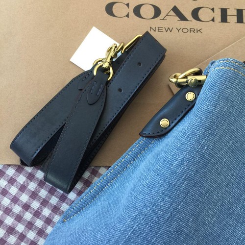COACH Willow Shoulder Bag CS243 Indigo Denim Blue Shoulder Bag Outlet New - Picture 2 of 10