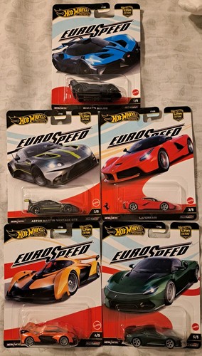 🔥NEU 2025 Hot Wheels Premium Car Culture "EURO SPEED" 5er Set EXOTEN NEUWERTIG!🔥
