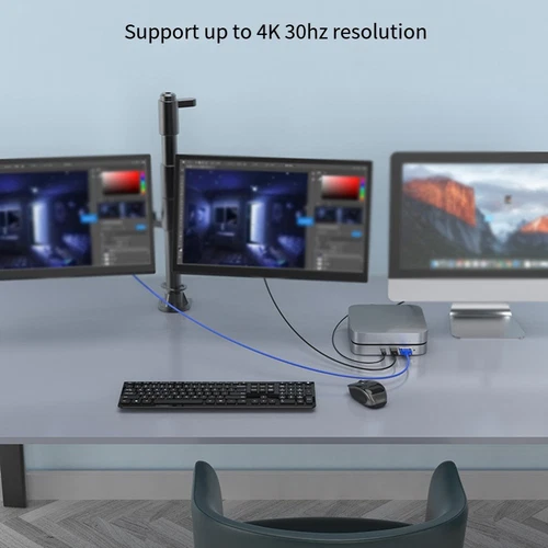 Aluminium für Mac Mini Dock mit 4K und mehreren Anschlussmöglichkeiten