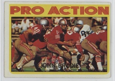 1972 Topps Pro Action John Brodie #124 4g8