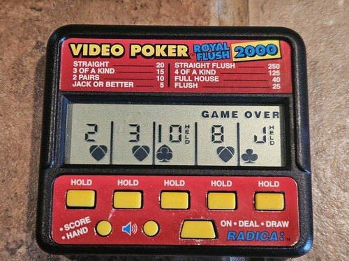 Radica Video Poker Royal Flush 2000 elektronisches Handheld-Spiel Modell 410 * getestet