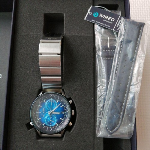 USED SEIKO WIRED "TOKYO SORA" BLUE QUARTZ WATCH WRISTWATCH GOOD M-6FFA - Picture 2 of 5