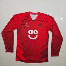 Kukri Lancashire Lightning County Cricket Club Red SHIRT  long  JERSEY size M