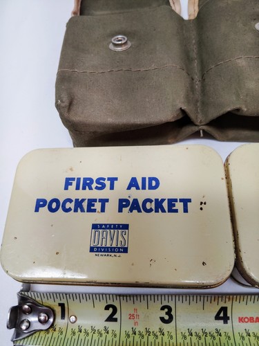 Vintage Davis Snake Bite Kit First Aid Early Military Issue With Belt Pouch Army - Picture 16 of 19