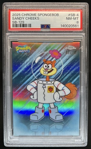 2025 Topps Chrome SpongeBob Squarepants Sandy Cheeks SB 129 #/10 PSA 8