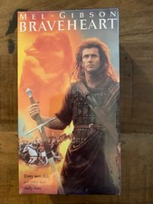 BRAVEHEART  VHS SEALED NEW 2-Tape Set Mel Gibson 1995 Movie w/ Studio Watermark