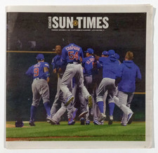 Chicago Sun Times Newspaper Chicago Cubs Win 2016 World Series Nov 2nd FREE SHIP