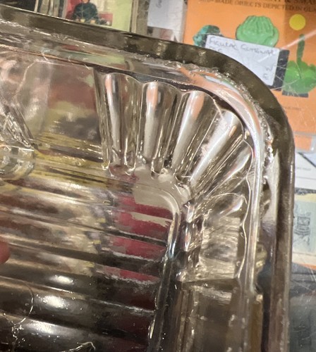 Clear Depression Glass Butter Dish - Picture 10 of 12