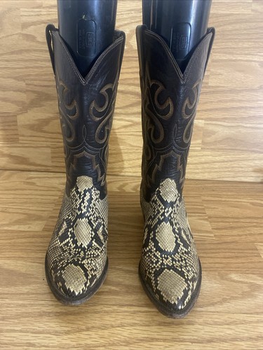 Panhandle Slim Python Snakeskin Western Cowboy Cowgirl Boots Women's Size 6.5 B - Picture 3 of 13