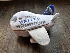 Daron United Airlines Plush Airplane Toy Advertising First Flight Stuffed