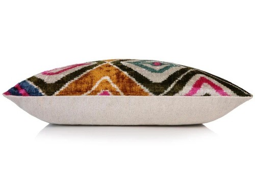 Multicolor Diamond Seide Samt Kissen - 16x24 Handarbeit Luxus Kissen - Bild 3 von 5