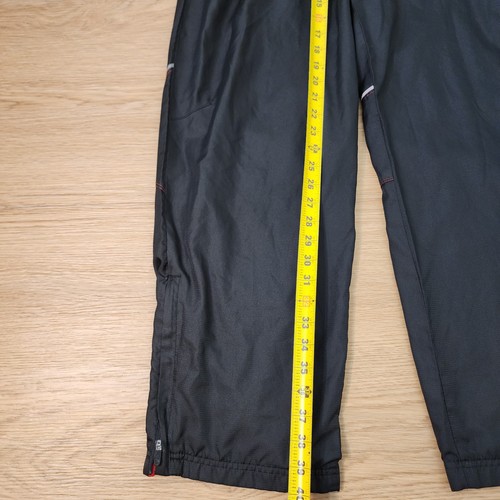 Vintage Starter Track Pants Mens M Black Red Relaxed Baggy Windbreaker Y2K 90s - Picture 6 of 12