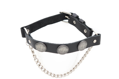 Men Western Boots Bracelets Silver Chain Black Pair Faux Leather Strap Buffalo - Picture 16 of 21