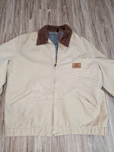 Vintage Duxbak Jacket Detroit Style Coat Duck Canvas Blanket Lined Men's S/M - Picture 2 of 17