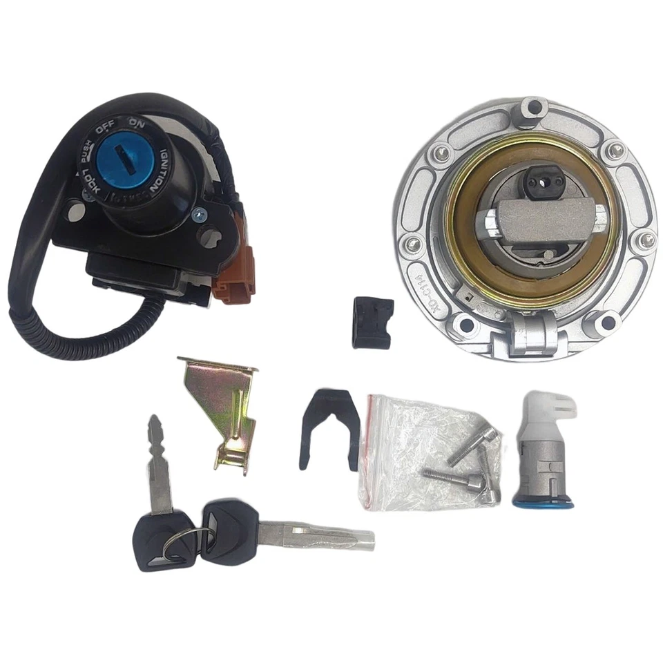 Juego de llaves de bloqueo de asiento con tapa de gas combustible interruptor de encendido para Honda CBR1000RR 2004-2016 Foto 2 de 4