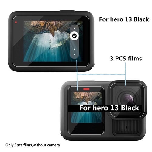 Screen Protector Tempered Film for Gopro Hero 13 12 11 10 9 8 7 6 5 4S Cameras - Photo 20 sur 31