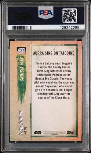 AURRA SING PSA 10 2018 Topps Star Wars Galaxy On Tatooine Green #3 - Picture 2 of 2