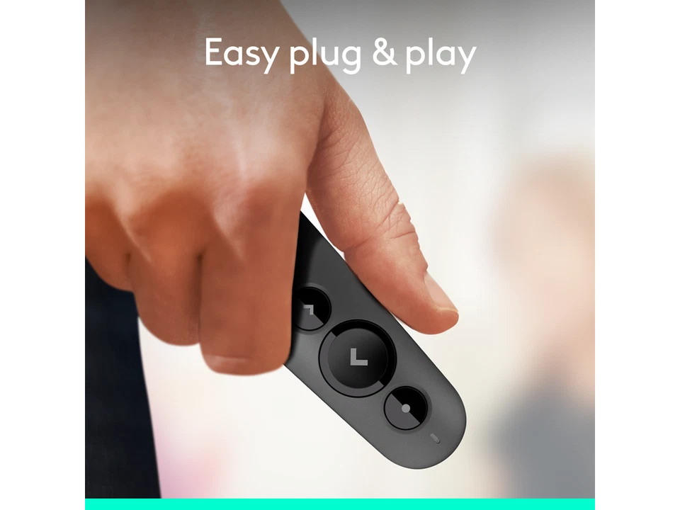 Logitech R500s Laser Presentation Remote, Bluetooth, USB-A Receiver, - Image 2 of 4