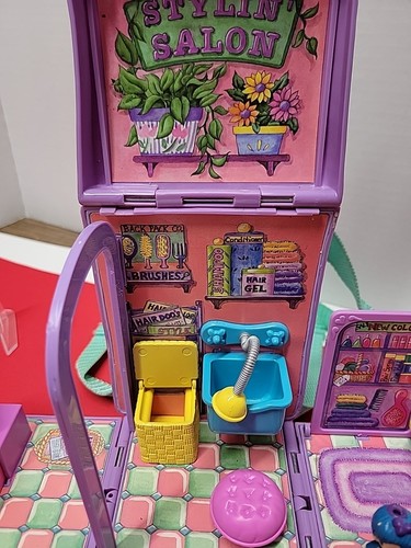 Galoob Toys Backpack Club Stylin Salon 1997 rare set With Accesories&figure - Picture 3 of 12