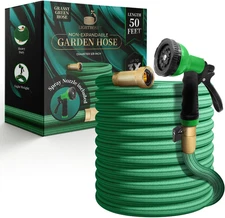 Garden Hose, NON-EXPANDABLE Garden Hose, Super Light Weight Hose, No Burst, 3/4 