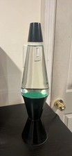 RARE 1999 Lava Lamp Model Midnight Series Clear - Green wax - Tested #12