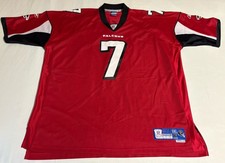 MICHAEL VICK #7 ATLANTA FALCONS JERSEY REEBOK BLACK RED AUTHENTIC NFL Men's 3XL*