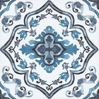 FP3932 Marrakesh Peel & Stick Floor Tiles, Blue 12"L x 12"W x 0.06"T