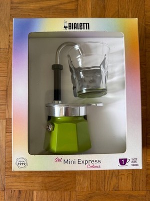 BIALETTI Set Mini Express Colour grün 1 Tasse - NEU!