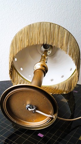 60er Vintage Sölken Leuchten Lampe Tischlampe Schreibtischlampe Messing 70er - Picture 4 of 12