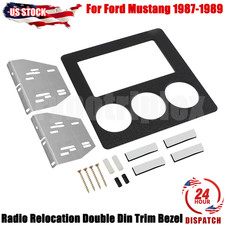Us For Ford Mustang Hvac Controls 1987-89 Radio Relocation Double Din Trim Bezel Us For Ford Mustang Hvac Controls 1987-89 Radio Relocation Double Din Trim Bezel