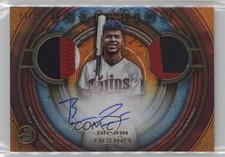 2022 Bowman Inception Dual Relics Orange Foil /25 Bryan Acuna Acuña Auto