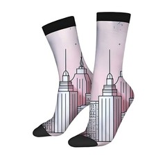 Four Seasons Universal Socks - 2 Pairs of Unisex Trendy Socks with Pink Gradient