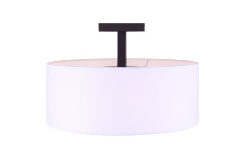 Canarm ISF578A03 Nickel River 3-Light 15"W Semi Flush Drum Ceiling Fixture - Picture 4 of 11