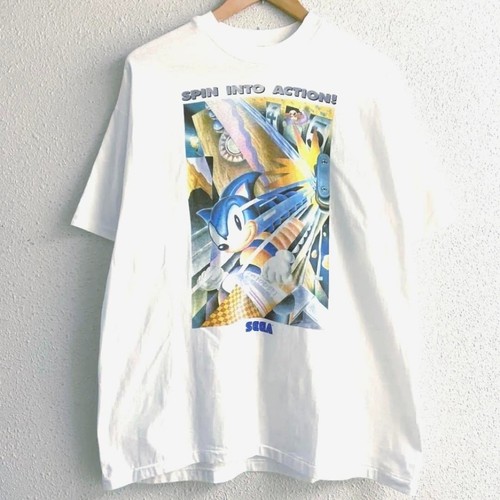 Sega Sonic The Hedgehog Men's T-Shirt 90S Spinball Size Xl Vintage Used - Picture 3 of 4
