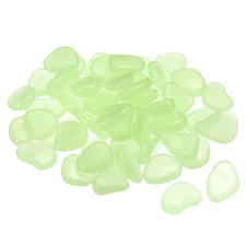 100pcs Glow Rocks 20-30mm Decoration Pebbles Luminous Stones Decor Translucent