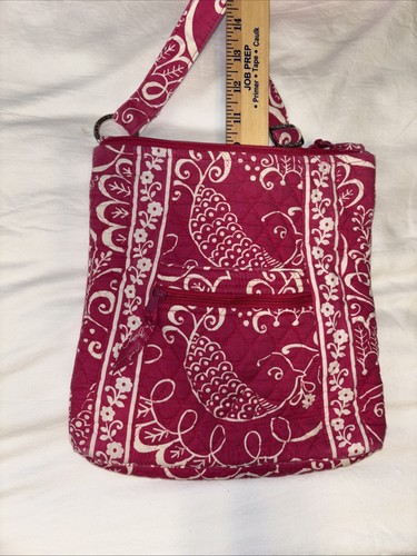 Vera Bradley Hipster Crossbody Bag in "Twirly Birds-Pink" Pattern - Picture 8 of 13