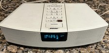 Bose Wave Radio Alarm Clock Vintage White W Power Cord AWR1-1W Acoustic VIDEO