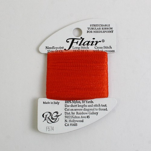 Lot 3 Cards Flair Stretchable Tubular Ribbon for Needlepoint Long Cross Stitch - Picture 3 of 5
