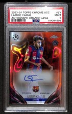 2023-24 Topps Chrome UCC Rookie AUTO Orange Lava Lamine Yamal PSA 9 MINT