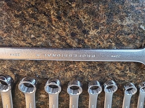 Proto Set #1200R-M Metric 18pc Combination Wrench Set MADE IN USA EUC - Picture 14 of 21