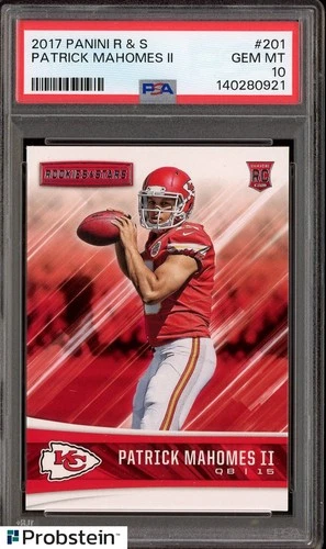 2017 Panini R & S #201 Patrick Mahomes II Chiefs RC Rookie PSA 10 GEM MINT