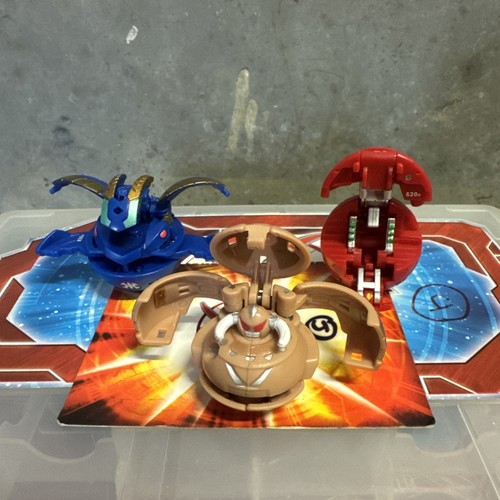 Bakugan Battle Brawlers Lot Of 22 Bundle with Red & White Carrying Case & Cards - Picture 13 of 13