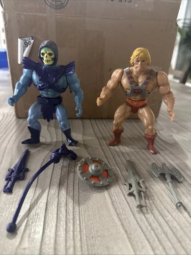 Vintage Mattel MOTU Figures - He-Man And Skeletor w/ Accessories